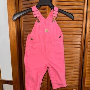 12 months Carhartt Kids Overalls in Vivid Pink